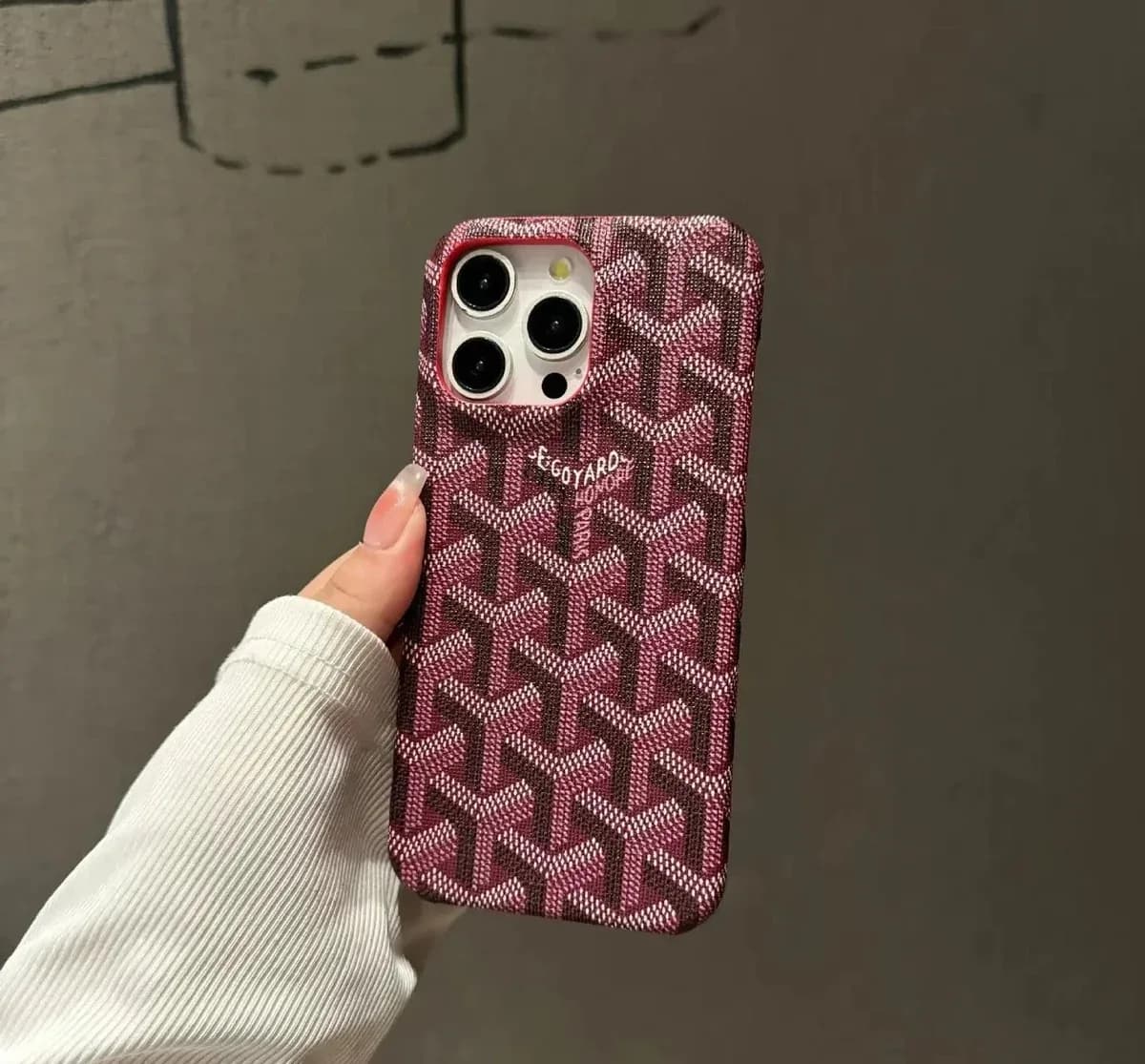 Goyard Monogram iPhone Case Red
