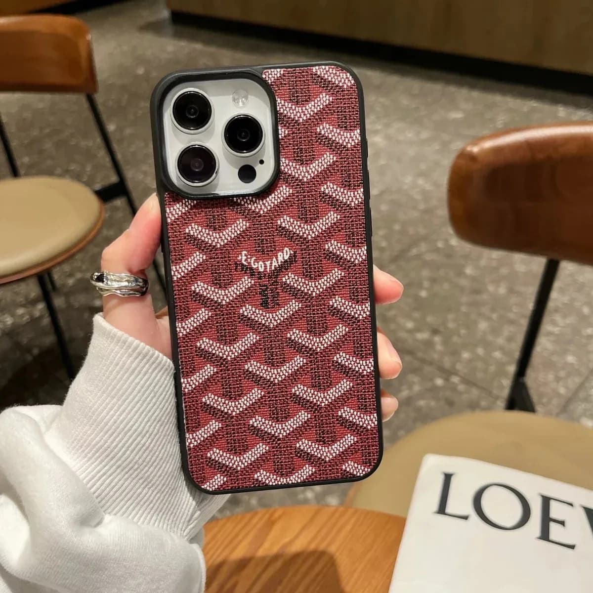 Goyard Red Goyardine iPhone Case