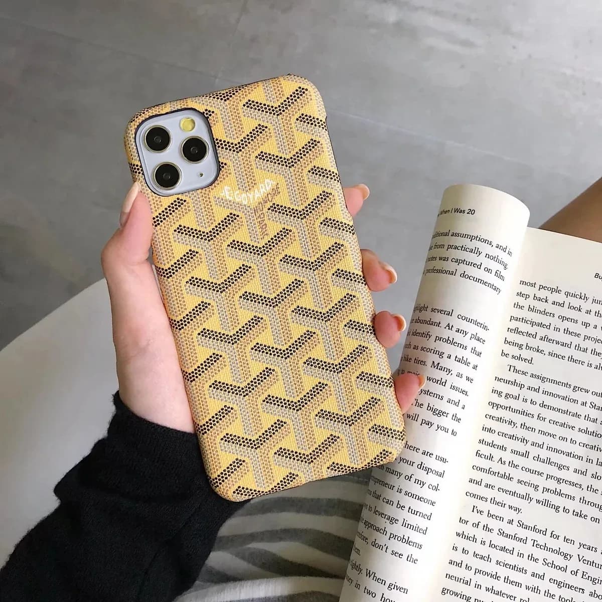 Goyard Yellow Monogram iPhone Case