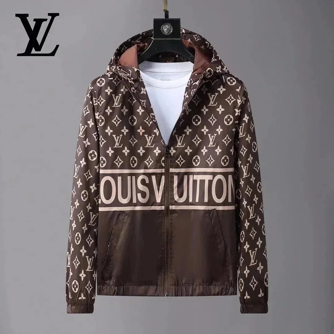 Louis Vuitton Monogram Windbreaker Jacket Brown