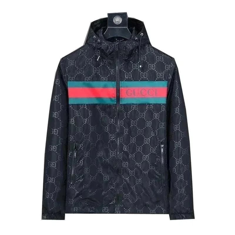 Gucci GG Monogram Windbreaker Jacket Black