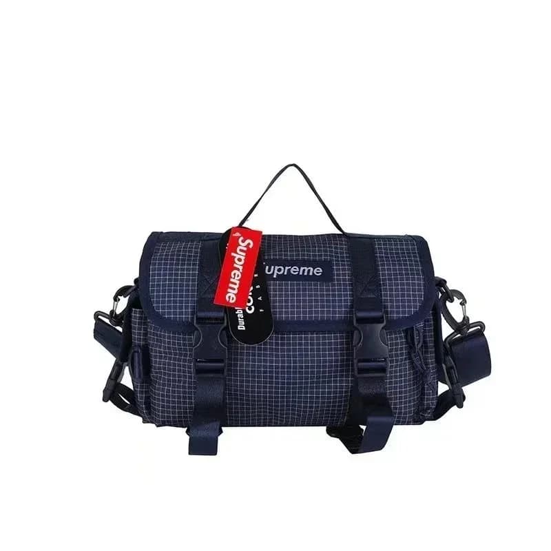 Supreme Grid Check Shoulder Bag Navy
