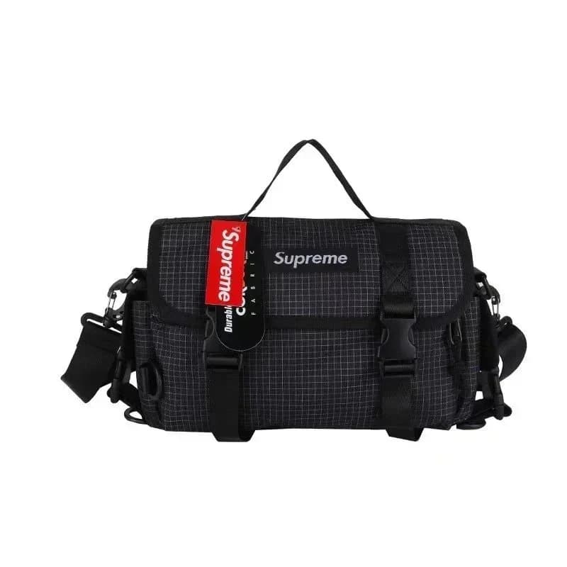 Supreme Grid Check Crossbody Bag Black