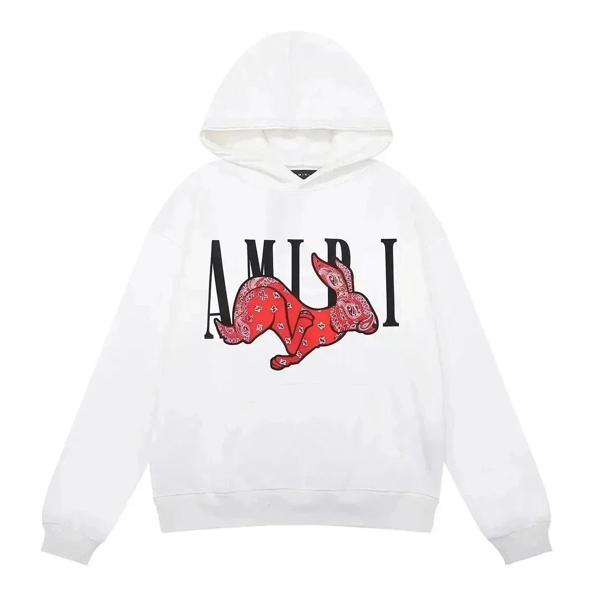 Amiri White Rabbit Print Hoodie