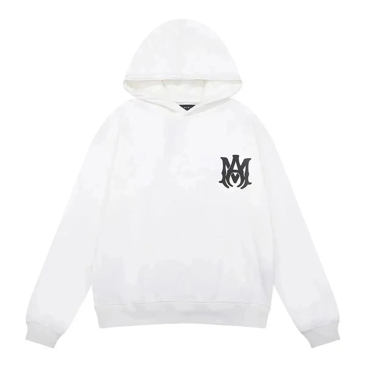 White M Monogram Hoodie