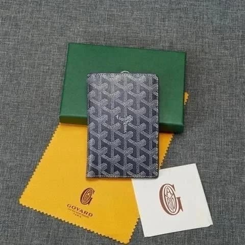 Goyard Goyardine Card Holder Navy Blue