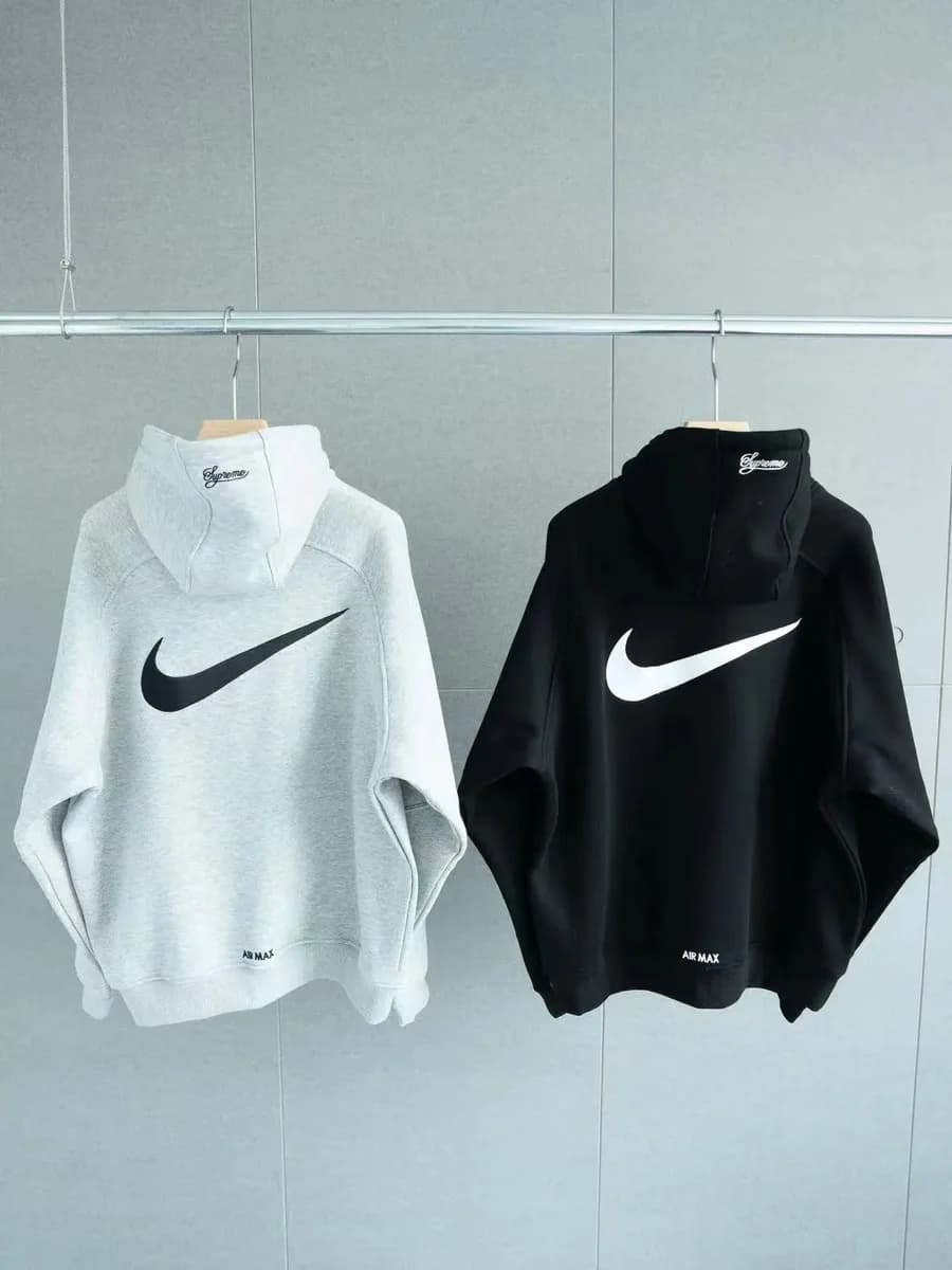 Nike Supreme Air Max Oversized Hoodie Black