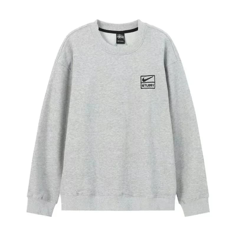 Stussy Grey Stussy Logo Crewneck Sweatshirt