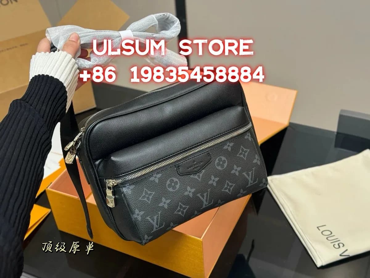 Louis Vuitton Neverfull Monogram Black Crossbody Bag
