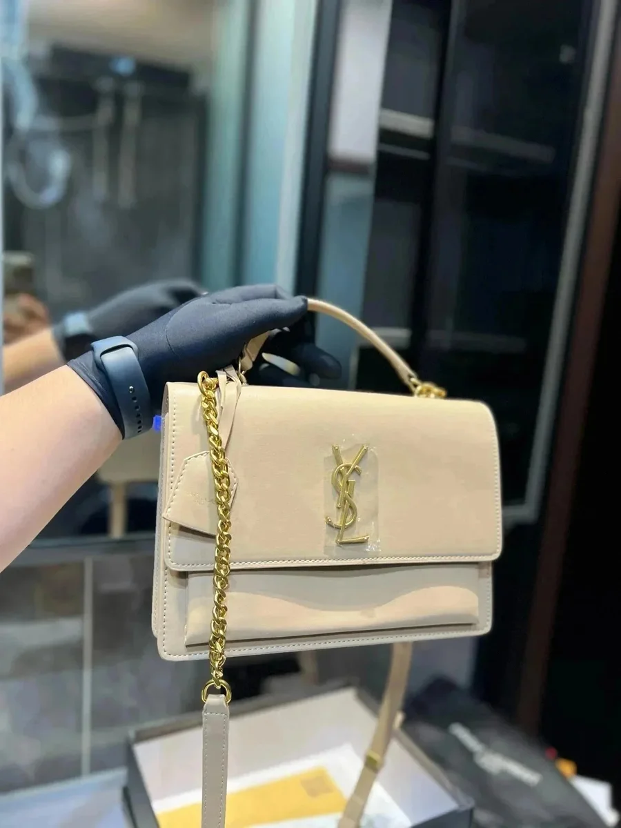 Saint Laurent Tote Cream YSL Monogram Bag