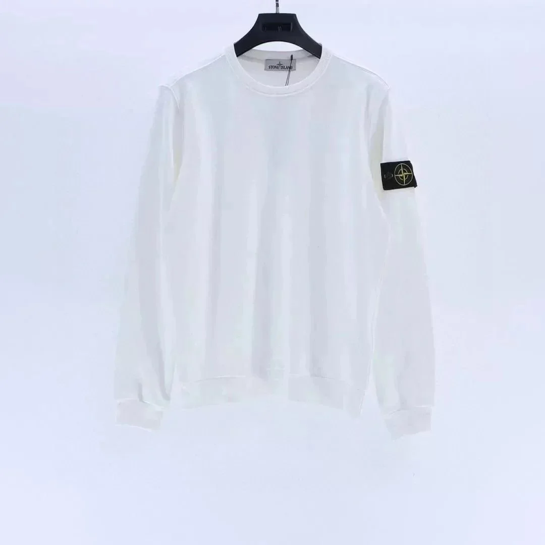 Stone Island 68-15 White Crewneck Sweatshirt