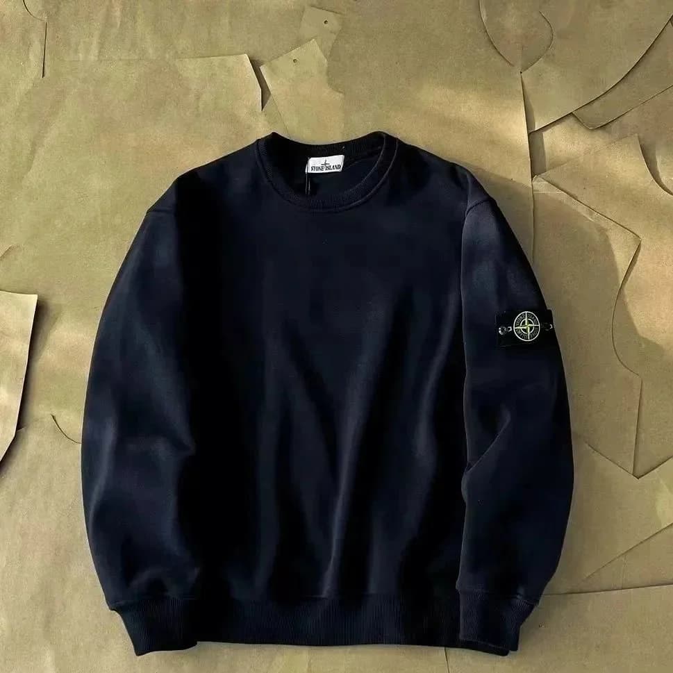 Stone Island 68-15 Black Crewneck Sweatshirt
