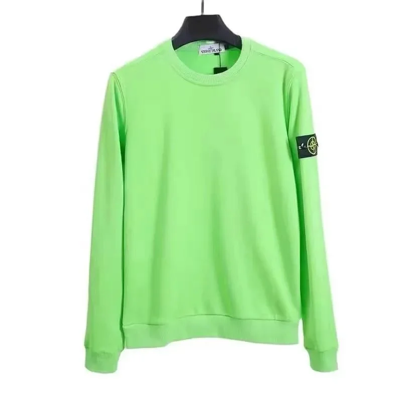 Stone Island 68-15 Neon Green Crew Neck Sweatshirt