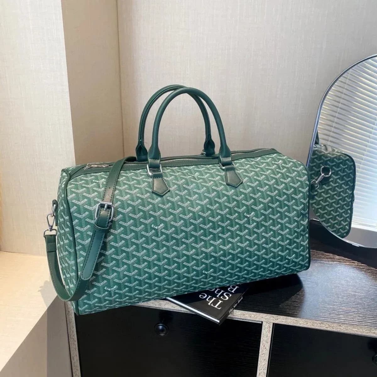Goyard YARD Green Travel Duffle Bag