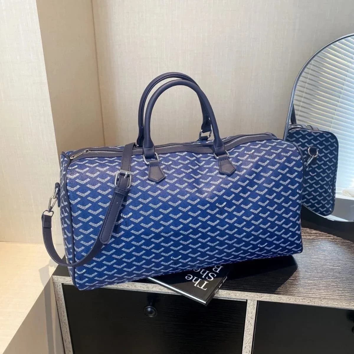 Goyard YARD Blue Monogram Duffle Bag