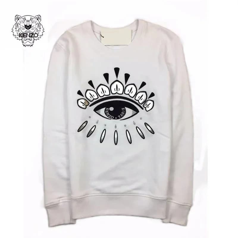 Kenzo Eye Print Crewneck Sweatshirt White