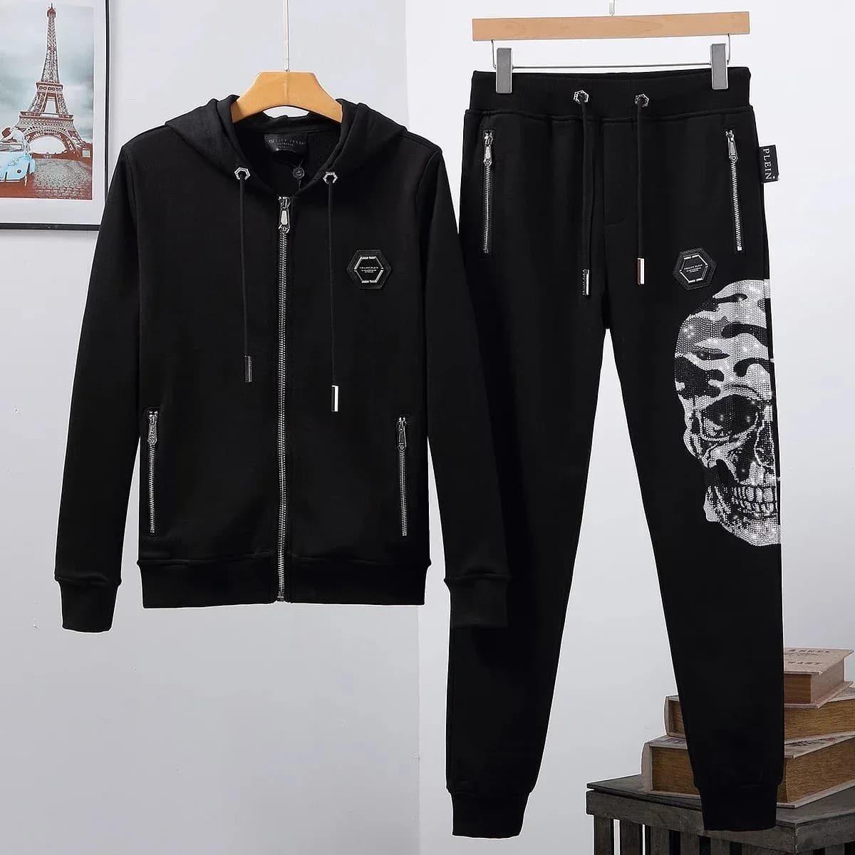 Philipp Plein Skull Tracksuit Black