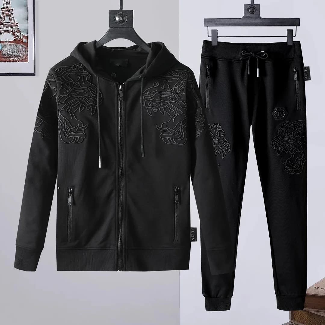 Philipp Plein Triple Black Dragon Tracksuit
