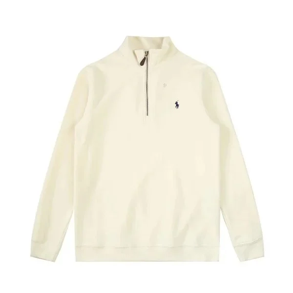 Polo Ralph Lauren Classic Logo Cream Half-Zip Sweater