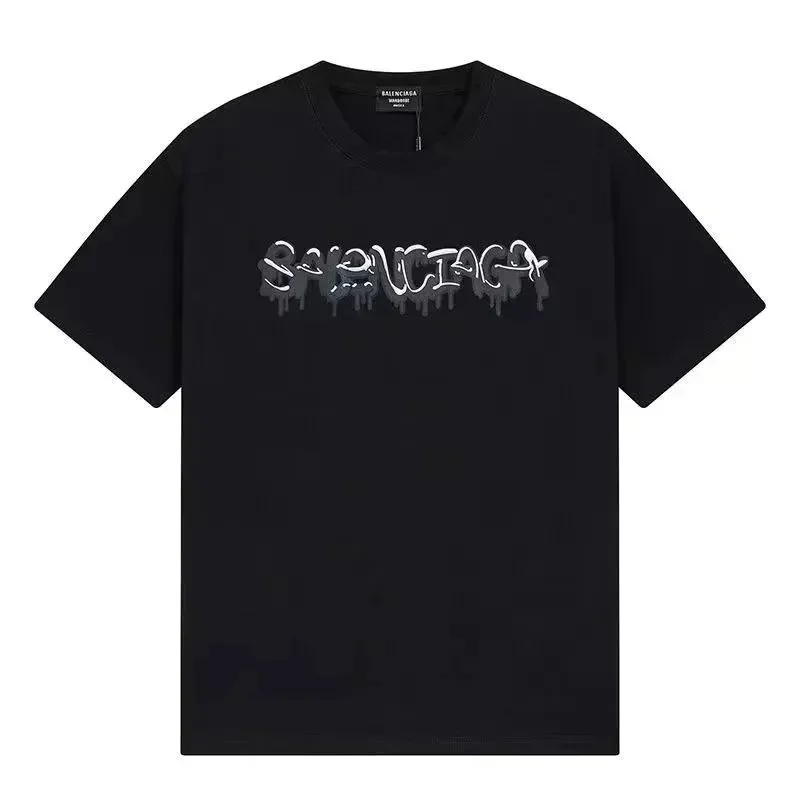 Balenciaga Graffiti Logo Black T-Shirt