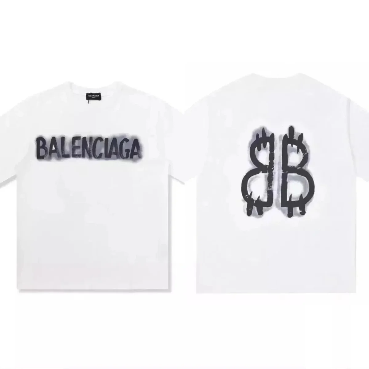 Balenciaga White BB Logo T-Shirt