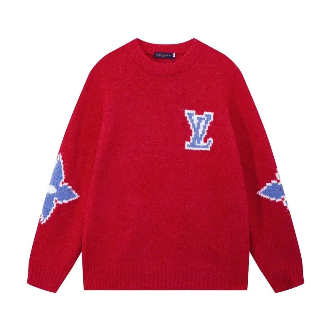 Louis Vuitton Red LV Logo Sweater