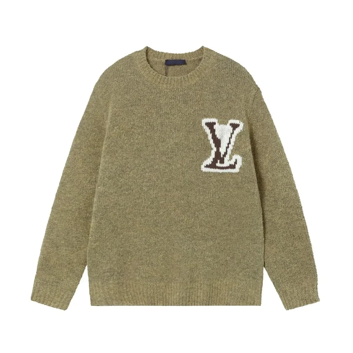 Louis Vuitton LV Logo Sweater Olive