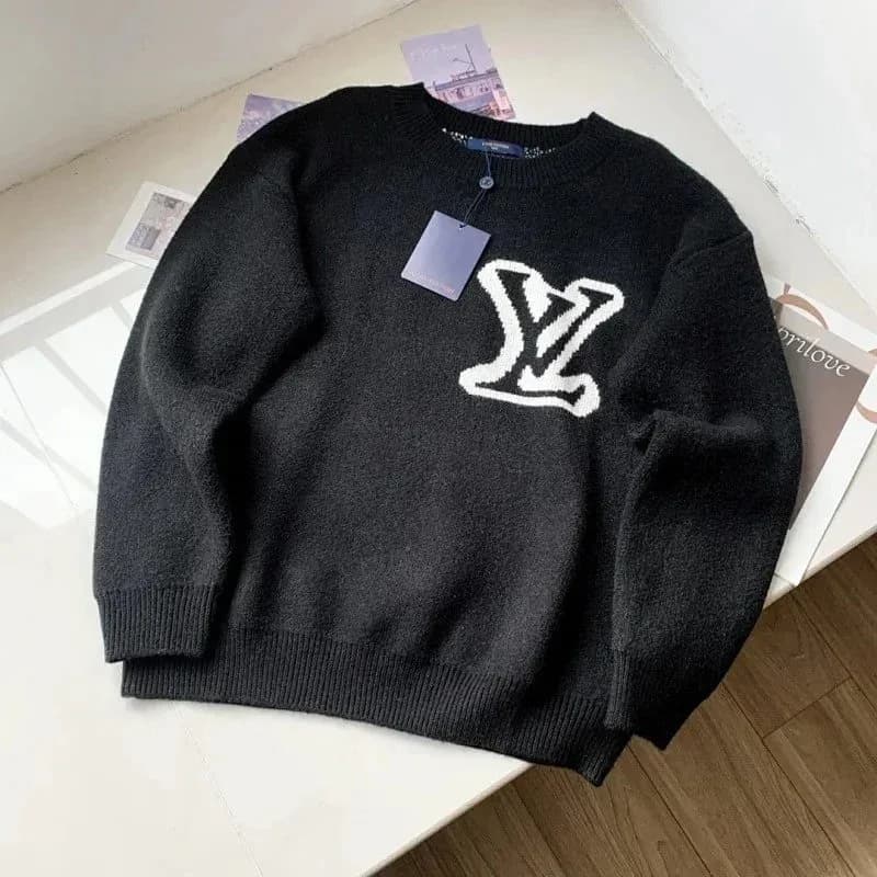 Louis Vuitton Classic Logo Black Sweater