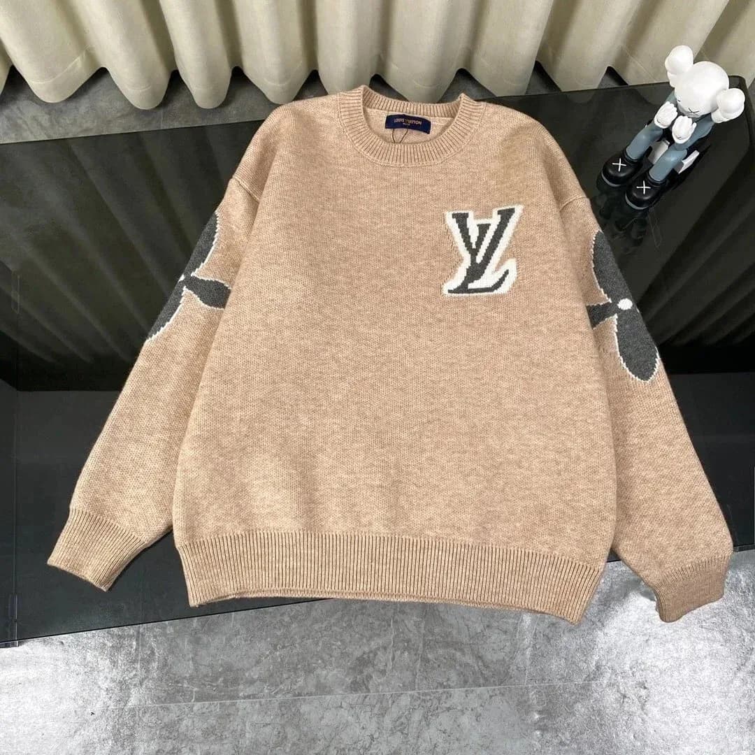 Louis Vuitton Tabi Beige LV Logo Knit Sweater