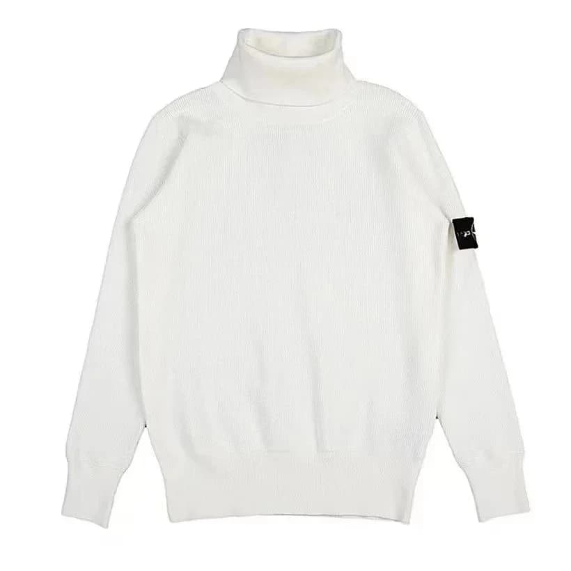 Stone Island 68-15 White Turtleneck Sweater