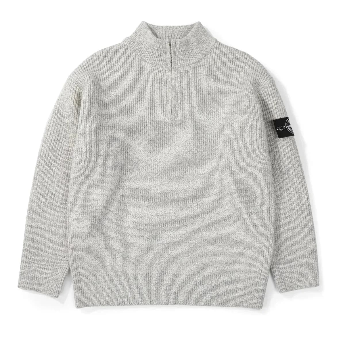Stone Island 68-15 Grey Half-Zip Sweater