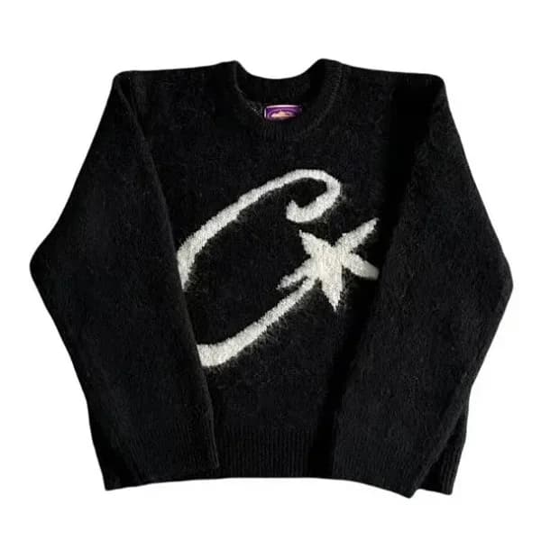 Black & White 'C' Star Knit Sweater