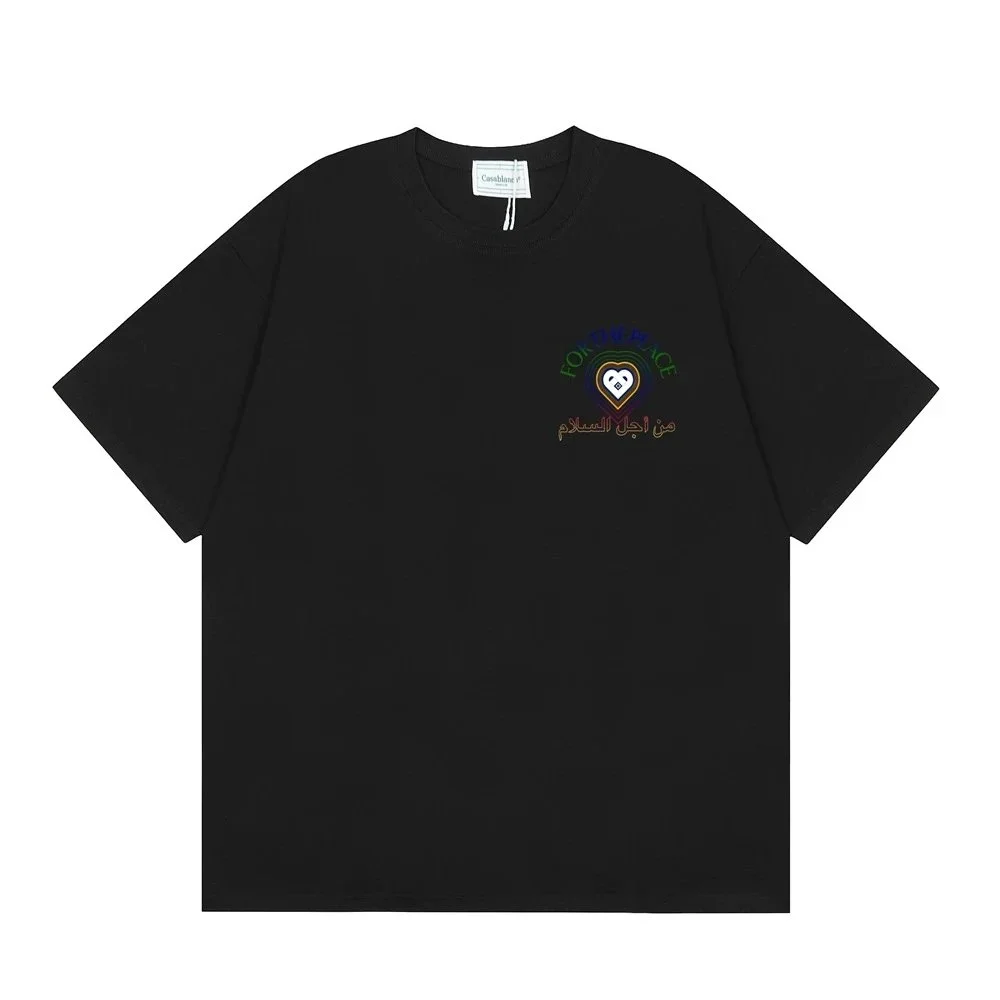 Black 'For Peace' Graphic T-Shirt