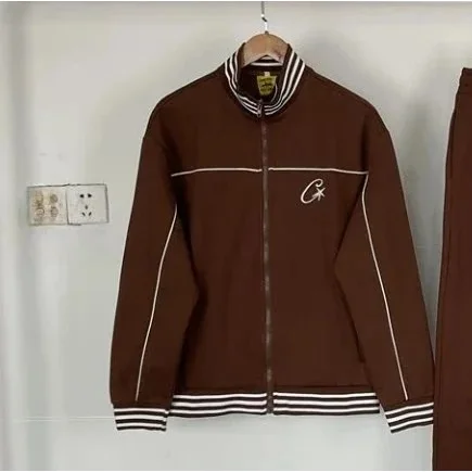 Tracksuit Set Brown Solid Tracksuit