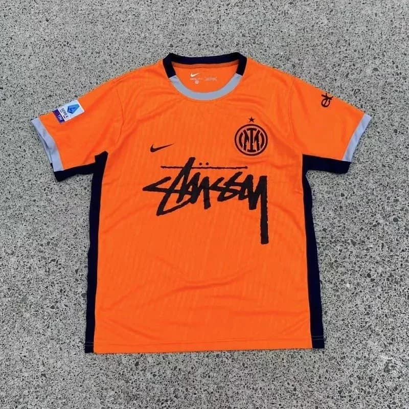 Stussy Inter Milan Nike Football Jersey Orange