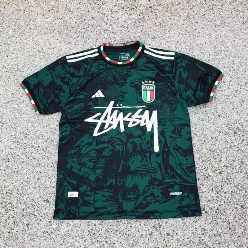 Adidas Stussy Italia Jersey Green