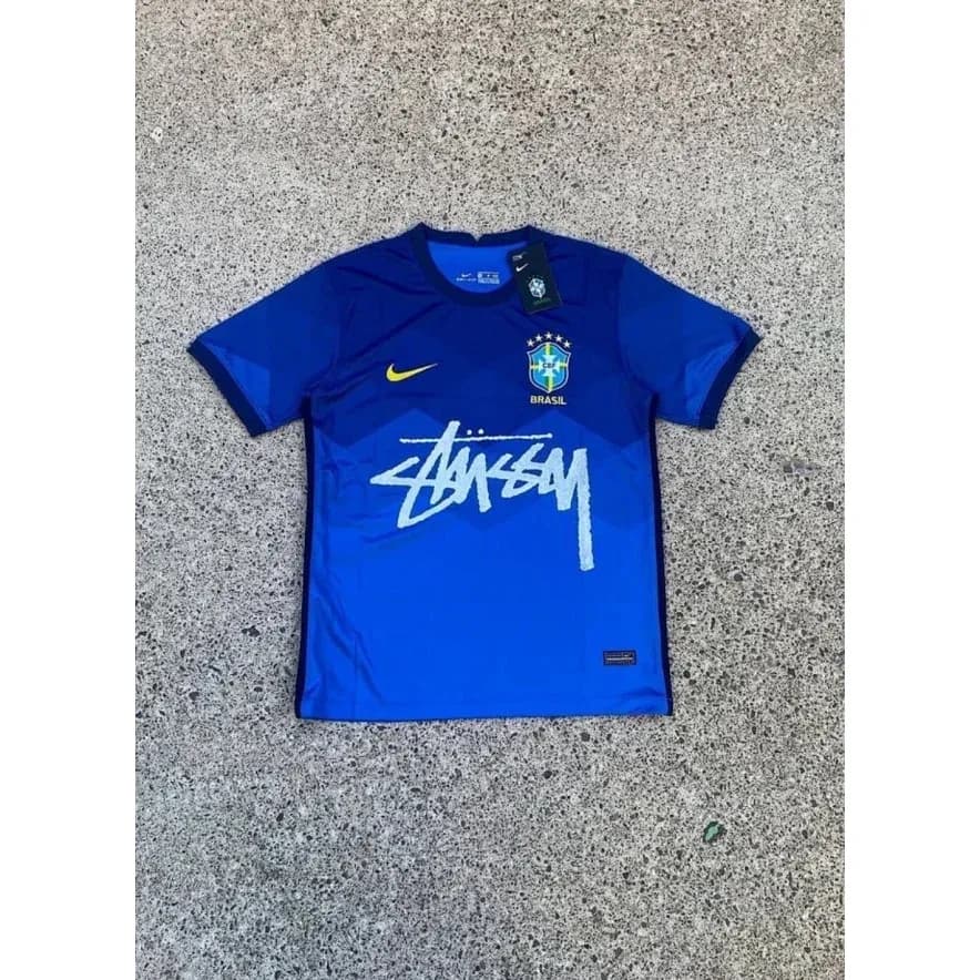 Nike x Stussy Brazil Jersey Blue