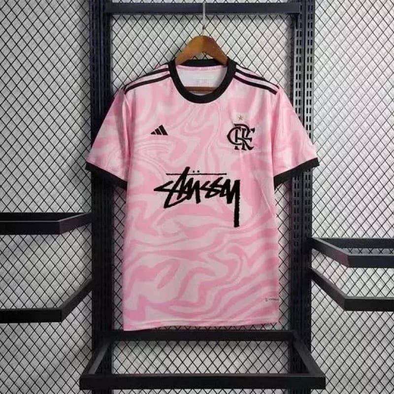Adidas Stussy Flamengo Pink Jersey