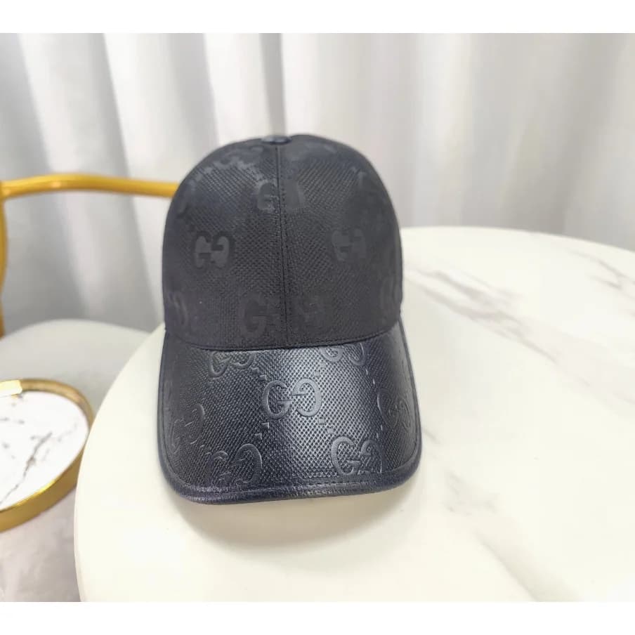 Gucci GG Monogram Black Cap Headwear