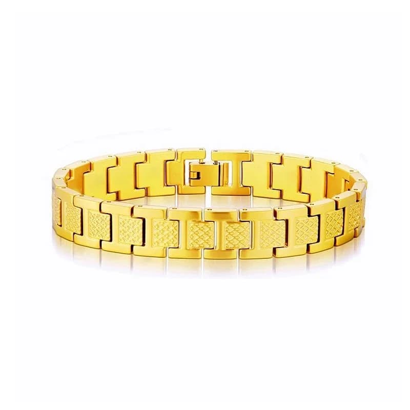 Gold Men's Bracelet with Boxed Packaging