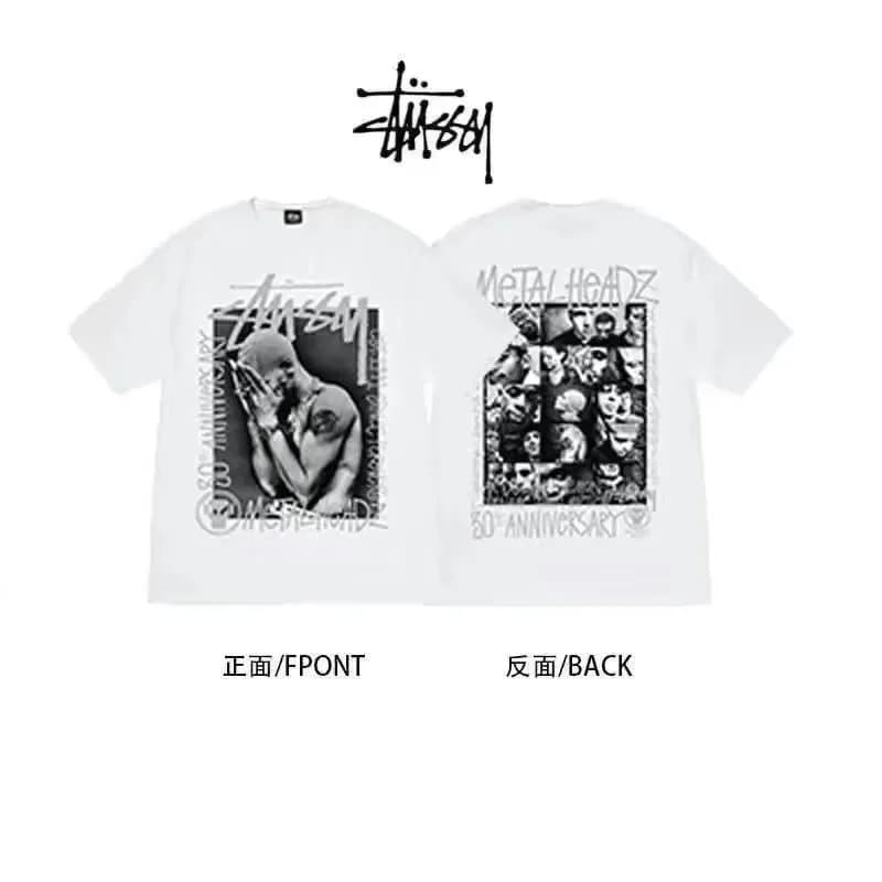 Stussy Stussy Metalheads 80th Anniversary White T-Shirt