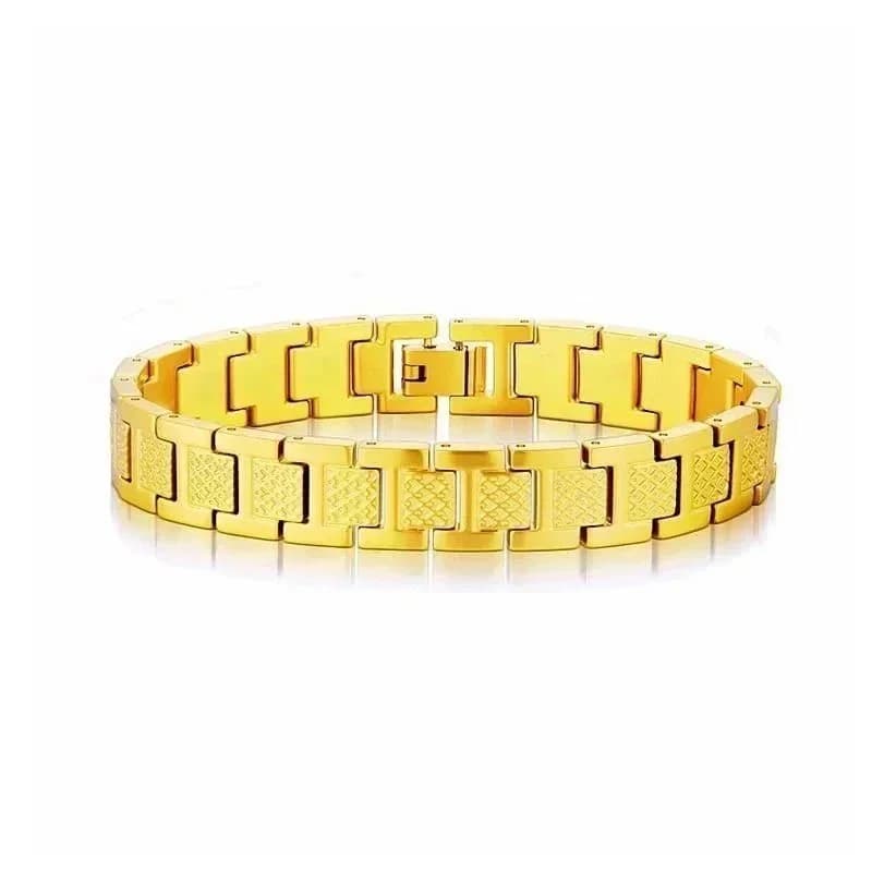 Gold Men's Bracelet with Boxed Packaging