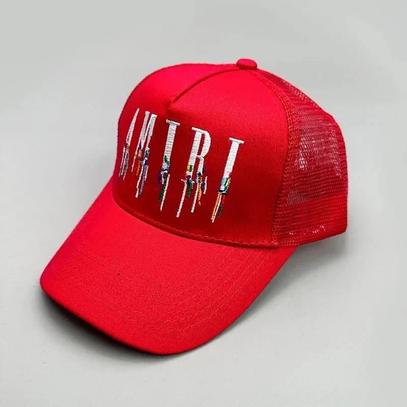 Amiri ALBB-012 Red Trucker Cap
