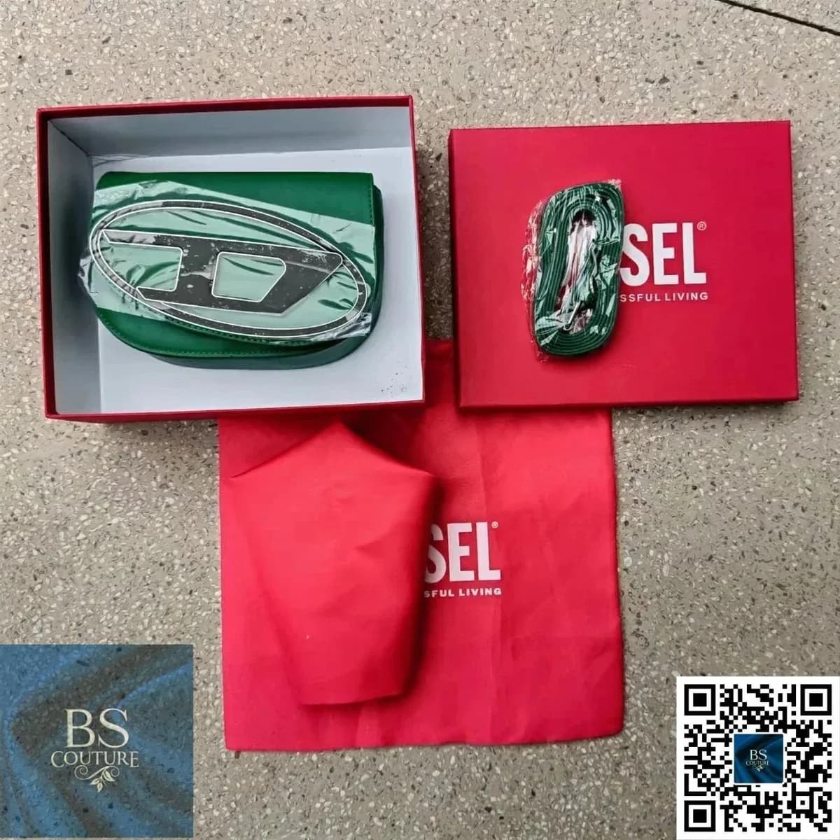 Diesel Green recognizable Crossbody Bag