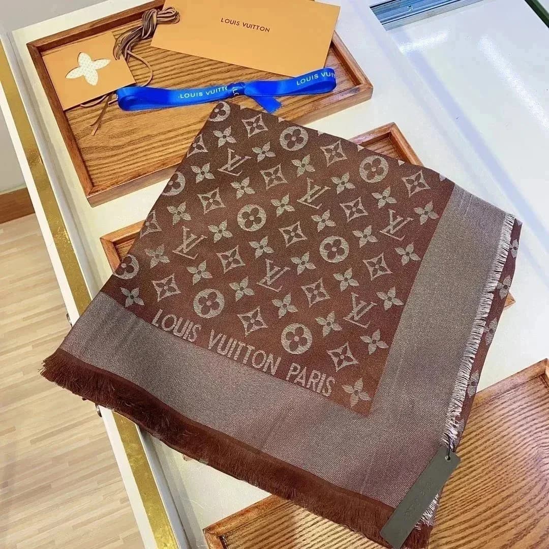 Louis Vuitton Monogram Scarf Brown