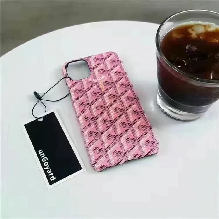 Goyard Pink Goyardine Case for iPhone