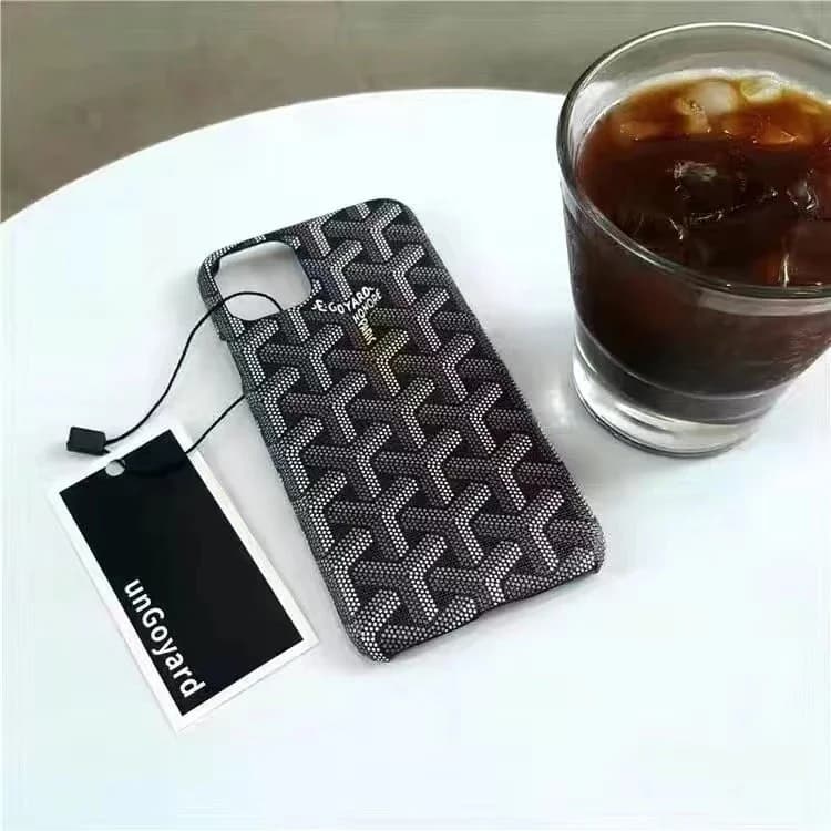 Goyard Y Pattern Phone Case Black