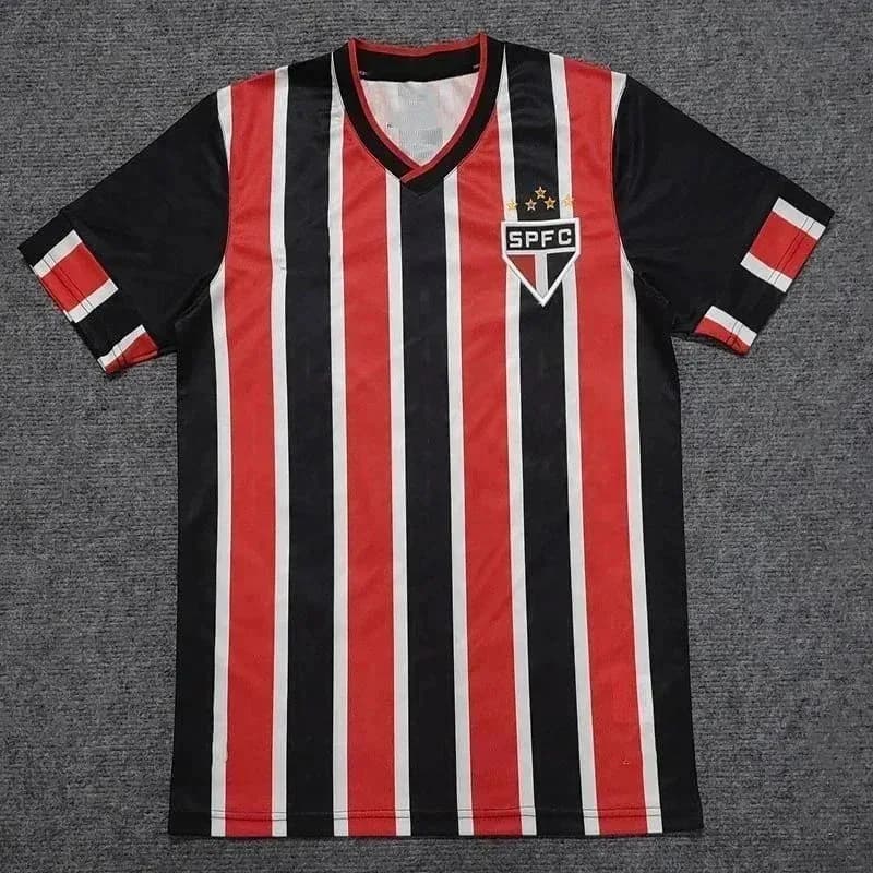 SPFC Jersey Black/Red Striped Football Shirt