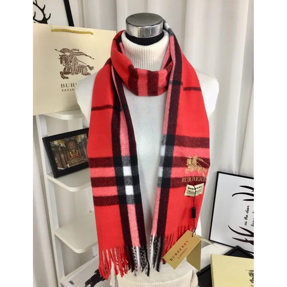 Burberry Classic Check Scarf Red