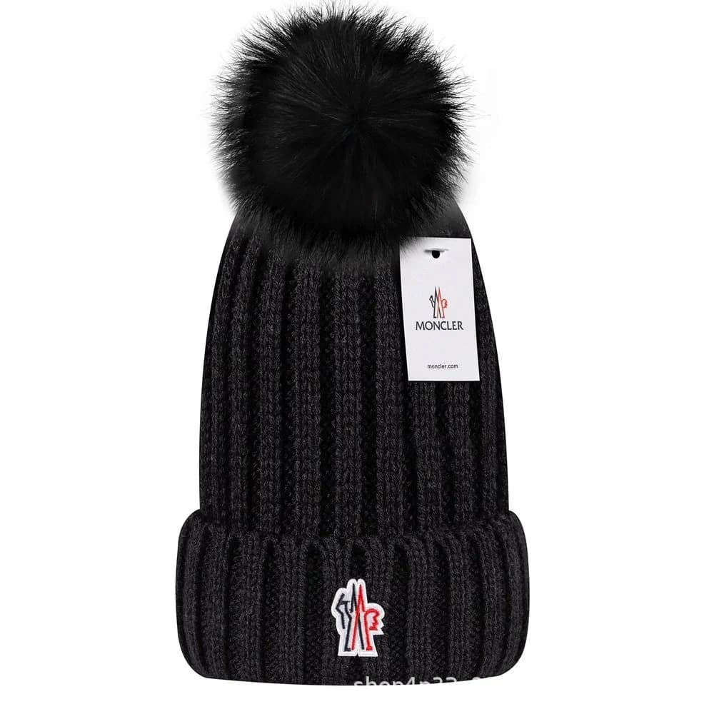 Moncler Black Pom-Pom Beanie Hat